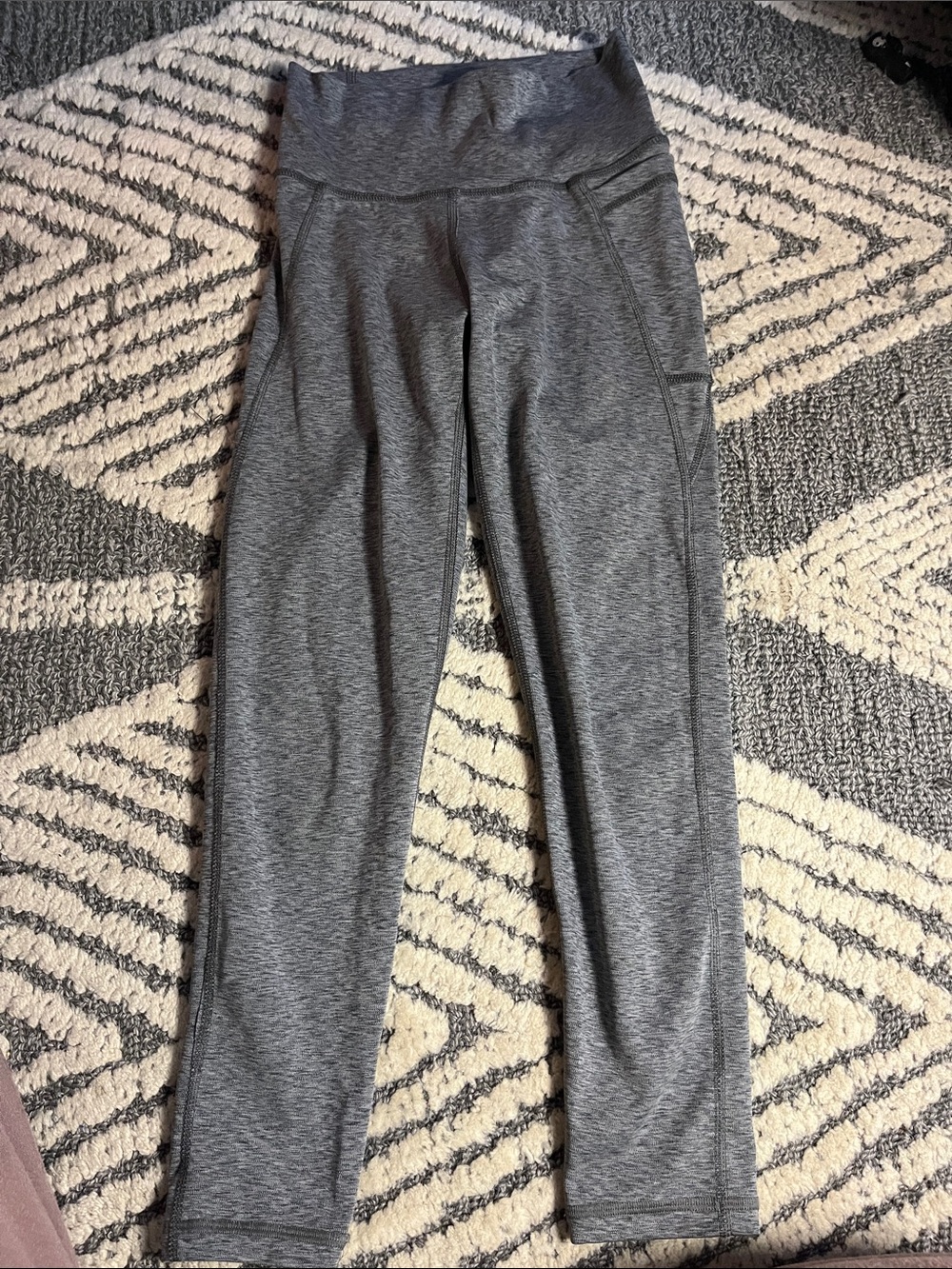 adidas Gray High-Waist Athletic Leggings